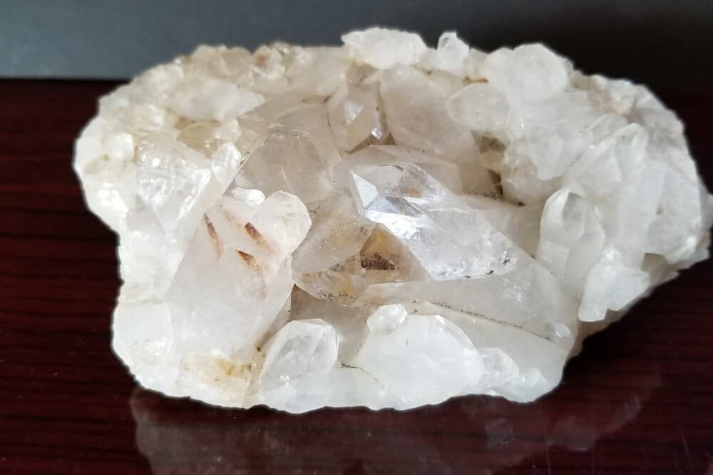 A large white crystal geode